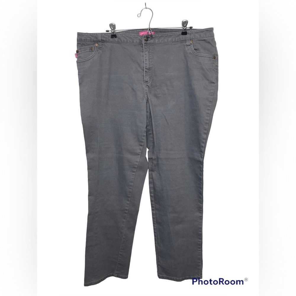 Woman Within gray natural fit jeans. 20 Tall